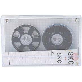 to Cassette Tape, 46 Minutes Normal Bias, Low Noise Output, Transparent for Music Recording, Metal Plated Wheels, Ideal for Musicians (Jinlien89Mac-12)