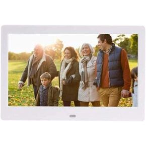 8-Inch Digital Photo Frame 1080P HD LED Display, Multi-Format USB/SD Support, Calendar Clock, Remote Control, Black