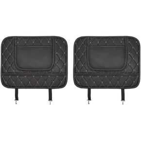 2 Pcs Car Seat Kick Mats Back Seat Protector for Porsche Cayenne/Cayenne S/Cayenne GTS/Cayenne, Car Leather Kick Mats, Car Seat Back Protection Pad, Anti-Kick Scratch Resistant