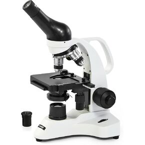 Parco Scientific 3050-100-LED-E2 Monocular Microscope, 40–2000X Magnification, LED Illumination with Light Intensity Control,1.25 N.A Abbe Condenser,Coaxial Coarse & Fine Focus