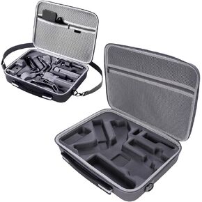 Zopsc Carrying Case for RS 4 Mini, PU Leather Portable Shoulder Bag for Stabilizer Accessories, Lightweight Protective Travel Carrying Case for Camera Stabilizer