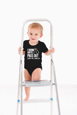 AW Fashions I Drink Until I Pass Out Like My Uncle Baby Bodysuit Funny Newborn Romper Outfit Boys Girls in Saudi Arabia