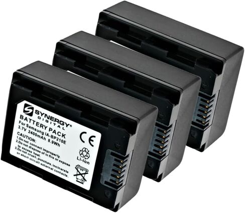Synergy Digital Camcorder Battery, Compatible with Samsung IA-BP210E/PP, IA-BP210E, IABP210E, IA-BP210R, IABP210R Camcorder Battery (li-ion, 3.7V, 2400 mAh) in Saudi Arabia