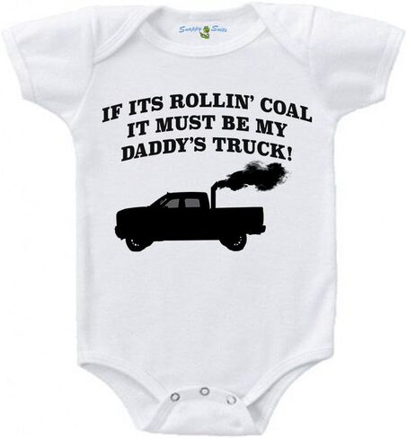 My Daddy's Rollin Coal Truck Short Sleeve Baby Creeper 1Z Infant Suit Romper in Kuwait