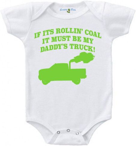 My Daddy's Rollin Coal Truck Short Sleeve Baby Creeper 1Z Infant Suit Romper in Kuwait