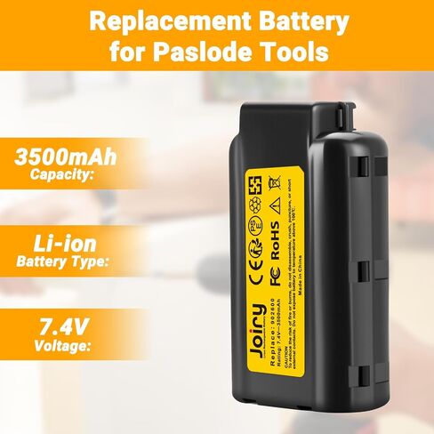 Joiry 2-Pack 7.4V 3500mAh Li-ion Replacement Battery with Higher Safety & Longer Runtime - Compatible with Paslode 902654 902600 902400 B20543A B20543 CF325Li 918000 IM250ALi in Saudi Arabia