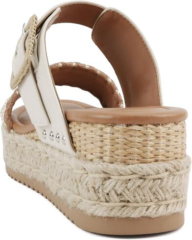 الصودا "SAIL" ~ النساء مفتوحة إصبع القدم مزدوج الفرقة Espadrille Wedge Sandals in Saudi Arabia