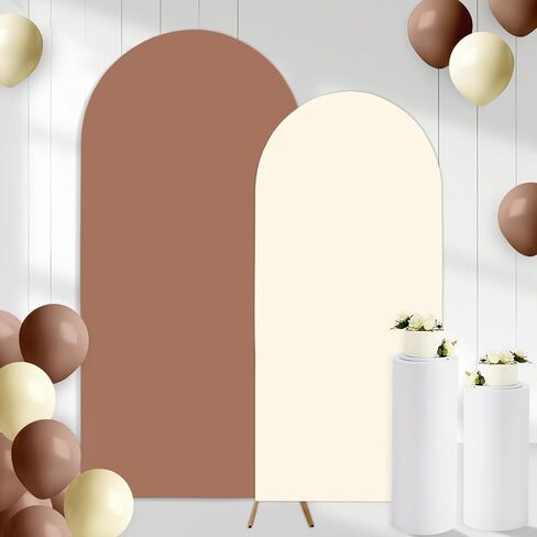 2PCS Arch Backdrop Covers Red Blue (7.2ft+6ft) , Spandex Fitted Arch Stand Covers Background for Wedding Baby Shower Birthday Bridal Shower Party Decorations(Only Covers) in Saudi Arabia