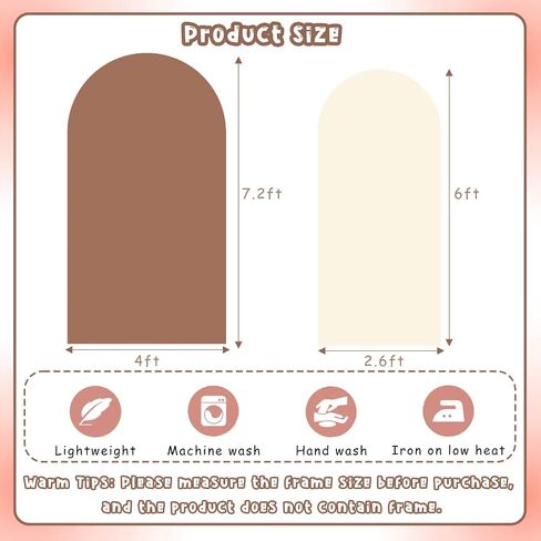 2PCS Arch Backdrop Covers Red Blue (7.2ft+6ft) , Spandex Fitted Arch Stand Covers Background for Wedding Baby Shower Birthday Bridal Shower Party Decorations(Only Covers) in Saudi Arabia