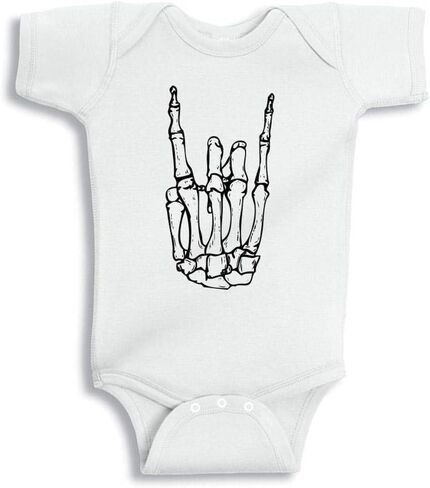 TATY Kids Skeleton Rock Hand Baby Infant Bodysuit in Saudi Arabia