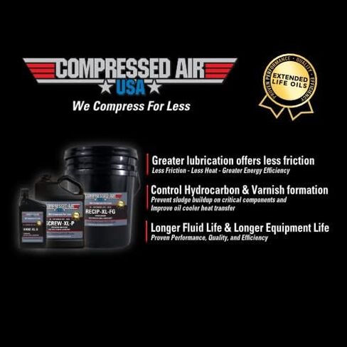 Diesel Portable Rotary Screw Air Compressor Lubricating Oil - CompressedAirUSA - XL - Extended Life Oils (5 Gallon) in Saudi Arabia
