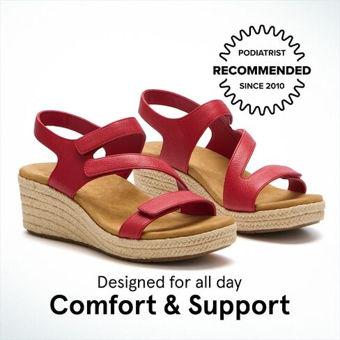 ABEO Riviera Adjustable Metatarsal Sandal | Arch Support Sandals Women's | Wedge Sandals For Women | Built-In Orthotic Insole in Saudi Arabia
