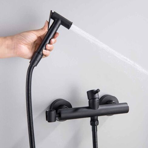 Sprayer for Toilet, Brass HandheldBaby Cloth Diaper Sprayer, Bathroom Concealed Hot and Cold WaterSpray Set Hand Held Sprayer, for Kitchen and Toilet Cleaning,Type4(Type1) in Saudi Arabia