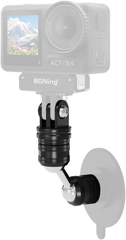 BGNing Dual Ball Head Adjustable Bracket, 1/4 Quick Release CNC Aluminum Camera Head, Suitable for use with Selfie Sticks, Tripods, Compatible with Hero/Action 5pro Sports Cameras (Type 7) in Saudi Arabia