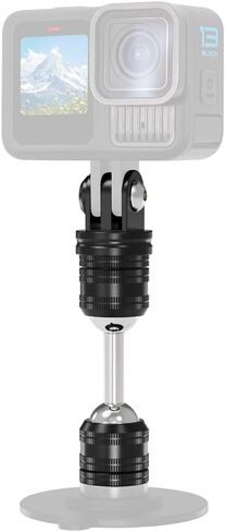BGNing Dual Ball Head Adjustable Bracket, 1/4 Quick Release CNC Aluminum Camera Head, Suitable for use with Selfie Sticks, Tripods, Compatible with Hero/Action 5pro Sports Cameras (Type 7) in Saudi Arabia