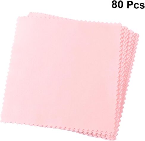 HOMSFOU 160pcs Microfiber Cleaning Cloths for Screens Eyeglasses Jewelry Scratch Lens Cleaner Portable Polishing Tool for Cameras Phones More in Kuwait