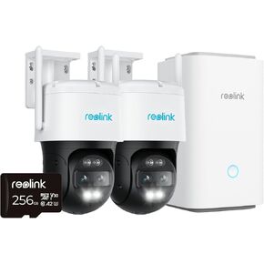 REOLINK Cameras with Home Hub Bundle, PTZ Security Camera Kit with 1pc Extra 256GB microSD Card