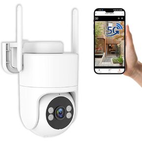 كاميرات واي فاي 6 ميجابكسل تويا في الهواء الطلق ، 2.4 جم/5G كاميرات WiFi للأمن المنزلي 24/7 ، عرض بان تايلد 360 درجة ، تتبع تلقائي وإنذار الضوء ، الرؤية الليلية الملونة ، الصوت في اتجاهين ، كاميرا مكونة ، IP66/Cloud/SD