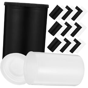 Gadpiparty Film Rolls Case 20pcs Empty Camera Reel Storage Containers Small Plastic Containers Sealable Lids for Film and Small Items