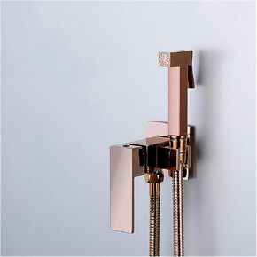 ToiletSprayer WC- Spray Set with Warm and Cold Water, Bath/WC Accessories for Pets, Rose Gold,Rose Gold(Brushed Gold)