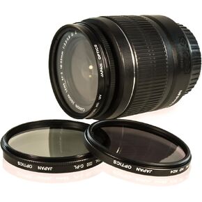 72MM Professional High Definition Lens Filter Accessory Kit for CANON (EF 35mm f/1.4L, EF 85mm f/1.2L II, EF 135mm f/2L), NIKON (85mm f/1.4, 18 200mm f/3.5 5.6G) Lenses - Includes HD Filter Kit (UV, CPL, ND4) + Tri-fold Velcro closure wallet style case + 