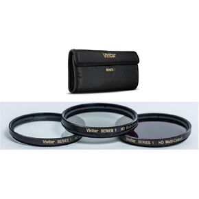 HD 3-Pc UV PL & FLD Filter Kit for Panasonic HC-WX970 HC-VX870 HC-V770 HC-WX970M