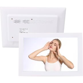 13.3 Inch Digital Picture Frame with WiFi, Smart Cloud Photo Frame with 1280x800 HD Display, Auto Rotate, App Control, for Home & Office (White)