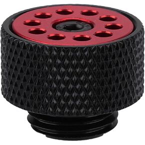 HPQF S1A Automatic Air Evacuation Valve For Computer Water Cooling System Easy To Install And Use Automatically Exhaust Without Manual Pressing Excellent Quality And (Black + Red)