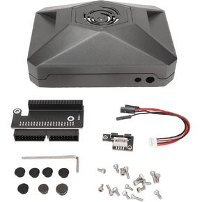 Aluminum Nano Case (F) - Protective Heat Sink Shell with GPIO Adapter Board - Grey