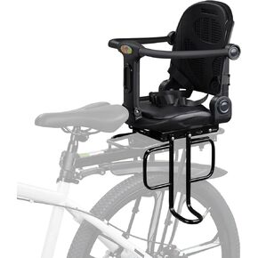 Rear Child Bike Seat, Rear Mounted Kid Bike Seat Semi-Wraparound with Armrests, Harness and Pedals, Toddler Bike Seat for Adult Bikes for Child Ages 6 Months to 6 Years