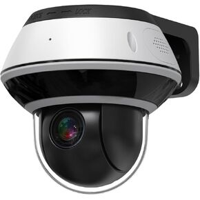 LINOVISION 8MP Mini PTZ Camera, PoE IP Camera with 5X Optical Zoom and Two-Way Talk, Features AI Smart Detection, Built-in Microphone and Speaker