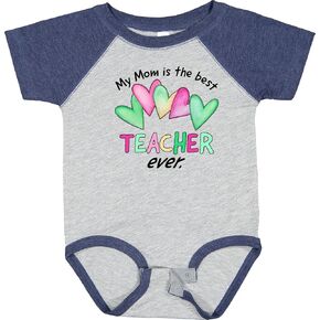 inktastic My Mom Is the Best Teacher Ever Baby Bodysuit