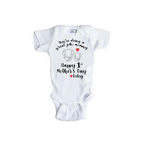 You're doing a great job mommy Happy first Mother's Day best mom bodysuit personalized elephant shirt