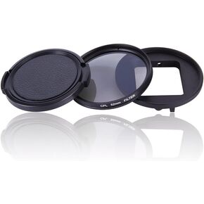 52mm CPL Filter + Lens Cap + Adapter Ring for Gopro Hero 5 6 7 Black Sport Action Filter Accessories