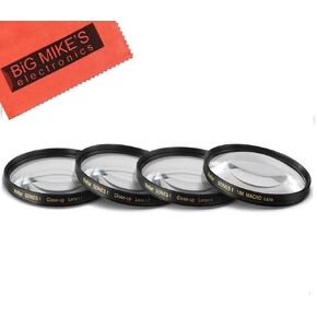 62mm Close-Up Filter Set (+1, +2, +4 and +10 Diopters) for Nikon 20mm f/2.8 AIS, 20mm f/2.8D, 60mm f/2.8D, 60mm f/2.8G ED, 105mm f/2.8G, 70-300mm f/4-5.6G Lenses