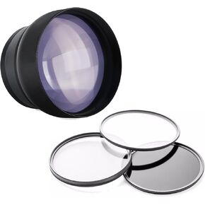 Canon PowerShot SX520 HS 2.2X High Grade Super Telephoto Lens + Lens/Filter Adapter + 58mm 3 Piece Filter Kit + Nw Direct 5 Piece Cleaning Kit