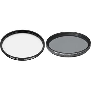 Nikon 62mm Filter Set, 62mm NC Neutral Clear Filter and 62mm Circular Polarizer II Thin Ring Multi-Coated Filter