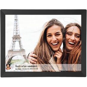 15 Inch Digital Picture Frame Smart Photo Frame Touchscreen Auto Rotate Slideshow Instant Photos Videos Sharing for Frameo APP (US Plug)
