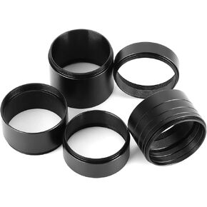 Lens Extension Tubes Aluminum Alloy Adapter Set CNC Technology for Astronomical Telescope Photography Black 8PCS 3mm to 30mm