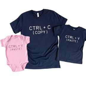 Ctrl C Ctrl V Shirts Fathers Day Gifts From Baby Boy, Girl, Matching Shirts For Father And Newborn Son, Daddy Daughter Matching Outfits, Copy And Paste Matching Shirts Dad and Son, Toddler.