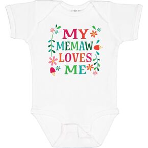 inktastic My Memaw Loves Me Girl Grandchild Baby Bodysuit