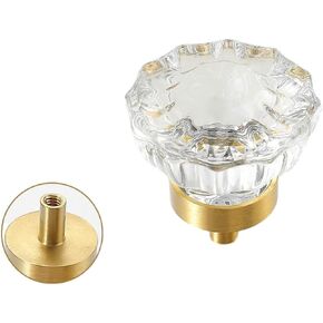 Crystal Door knobs,4 Pack Crystal Dove Egg Champagne Wardrobe Door Knobs and Handles Kitchen Cabinet Transparent Small Handles Cube Shape-Champagne.(Color:Epiphyllum Transparent Color)