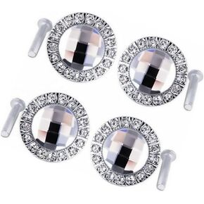 Crystal Door knobs,2pcs Diamond Knob Dresser Knob Rhinestone Diamond Door Knobs Dresser Crystal Closet Creative Closet Cabinet Pull .(Color:White)