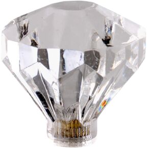 Crystal Door knobs,10 Pack Transparent Acrylic Handle Diamond Crystal Handle Dresser Knob .(Size:30mm*30mm)