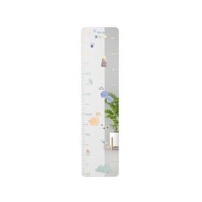 MYRO - Mirrored Height Chart for Children – Shatterproof Acrylic Growth Chart for Nursery, Bedroom, School Locker & Playroom (Cute Dino)