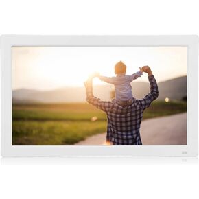 18.5 Inch Digital Picture Frame, 1080p HD LED Electronic Photo Mobile Frame with Remote Control, Music and Video Player, Alarm Clock, Calendar (US Plug (100-240v))