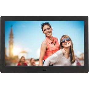10 Inch Digital Picture Frame, 1280x800 Screen Digital Photo Frame with Remote Control, MP3 Playback, Calendar (US Plug)