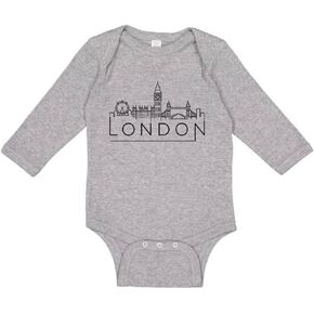 TATY Kids Skyline London England Long Sleeve Baby Infant Bodysuit