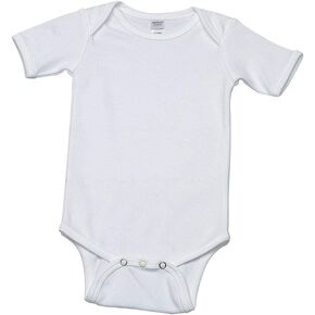 Monag Short Sleeve Baby Bodysuit, Fine Interlock