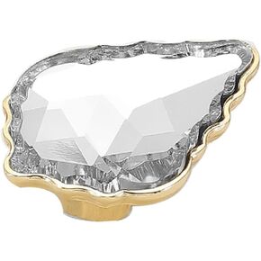 Crystal Door knobs,1 Pcs Crystal Diamond Door Knob, Drawer Knobs, Zinc Alloy, for Home Wardrobe Decorations with Screws Accessories Gold .(Color:Gold A,Size:Single Hole)